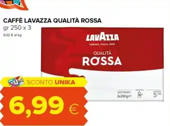 Tigre Lavazza Qualità Rossa Caffè gr 250 x 3 offerta