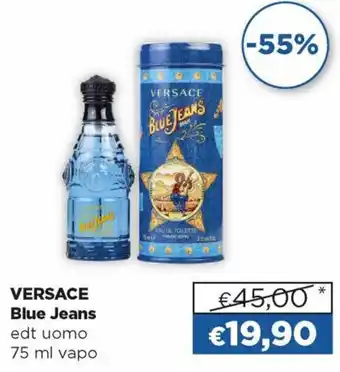 Acqua & Sapone Versace Blue Jeans EDT Uomo 75 ml Vapo offerta