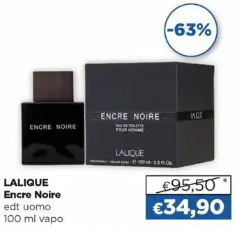 Acqua & Sapone Lalique Encre Noire EDT Uomo 100 ml Vapo offerta