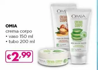 Acqua & Sapone Omia Crema Corpo Vaso 150 ml, Tubo 200 ml offerta