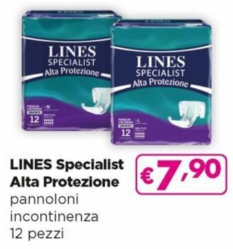 Acqua & Sapone Lines Specialist Alta Protezione Pannoloni Incontinenza 12 Pezzi offerta