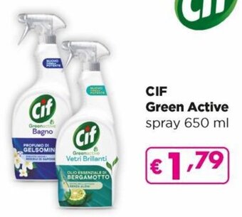 Acqua & Sapone CIF Green Active Spray 650 ml offerta