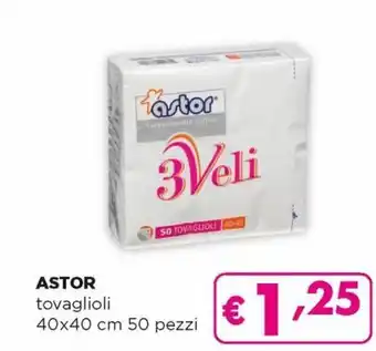 Acqua & Sapone Astor Tovaglioli 40x40 cm 50 Pezzi offerta