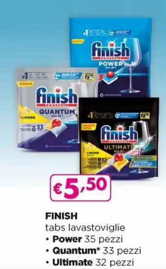 Acqua & Sapone Finish Tabs Lavastoviglie Power 35 Pezzi, Quantum 33 Pezzi, Ultimate 32 Pezzi offerta