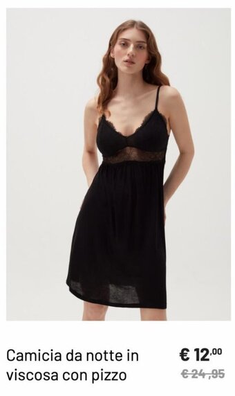 OVS Camicia da notte in viscosa con pizzo offerta