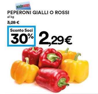 Coop Peperoni Gialli o Rossi offerta