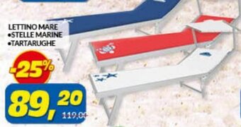Risparmio Casa Lettino Mare Stelle Marine/Tartarughe offerta