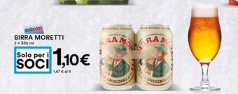 Coop Moretti Birra 2 x 330 ml offerta