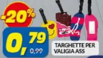 Risparmio Casa Targhette per valigia ass offerta