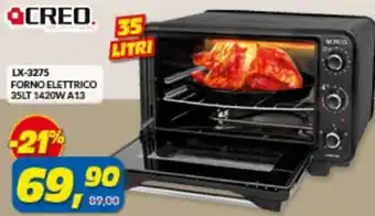 Risparmio Casa Creo LX-3275 Forno Elettrico 35lt 1420W A13 offerta
