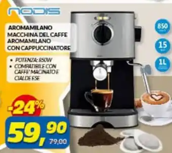 Risparmio Casa Nodis Aromamilano Macchina del caffe aromamilano con cappuccinatore offerta