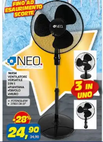 Risparmio Casa Neo 96934 Ventilatore Versatile 3 in 1 offerta
