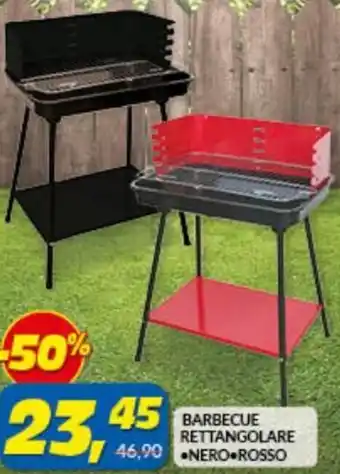 Risparmio Casa Barbecue Rettangolare Nero/rosso offerta