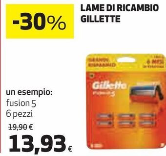 Coop Lame di ricambio gillette offerta