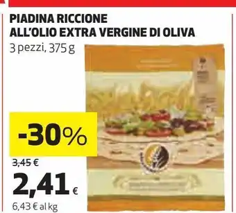 Ipercoop Piadina riccione all'olio extra vergine di oliva offerta