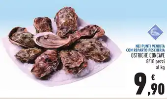Conad Ostriche Concave 8/10 pezzi offerta
