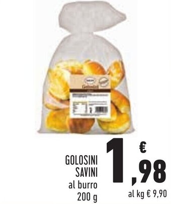 Conad Savini Golosini al burro 200 g offerta