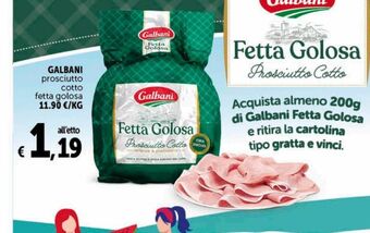 Deco Maxistore Galbani prosciutto cotto fetta golosa offerta