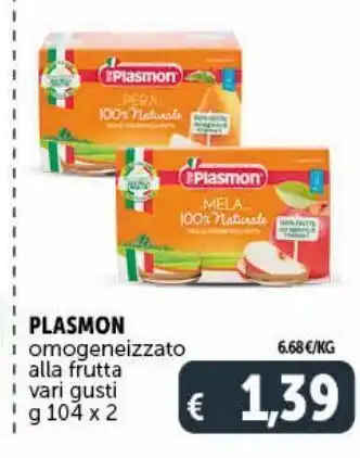 Plasmon omogeneizzato alla frutta