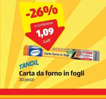 Carta da forno in fogli