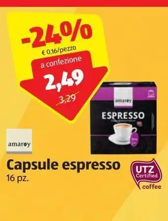 ALDI Capsule espresso 16 pz offerta