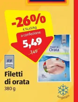 ALDI Filetti di orata 380g offerta