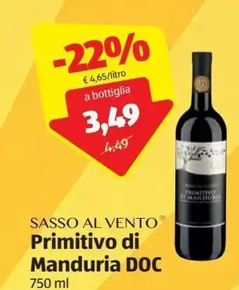 ALDI Primitivo di manduria 750 ml offerta