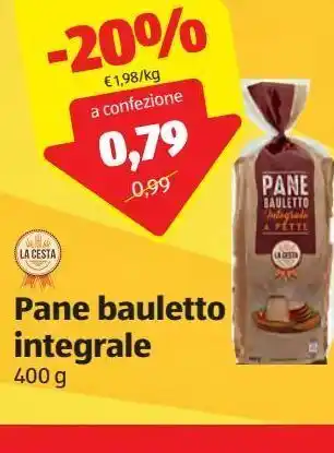 ALDI Pane bauletto integrale 400g offerta