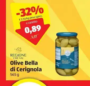 ALDI Olive belle di cerignola 565g offerta