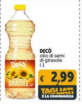 Deco Market Olio di semi di girasole decò offerta