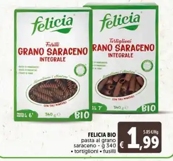 Deco Market Pasta al grano saraceno -tortiglioni -fusilli felicia bio offerta