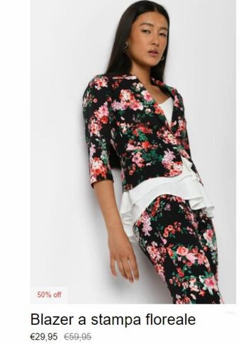 Blazer a stampa floreale