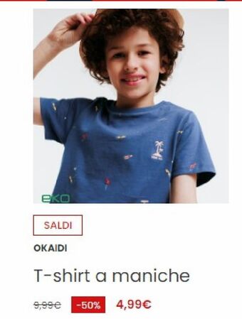 Okaidi T-shirt a maniche offerta