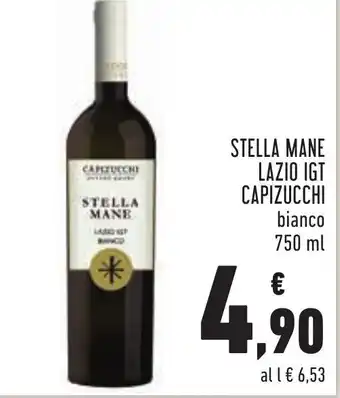 Conad Capizucchi Stella Mane Lazio Igt 750 ml offerta