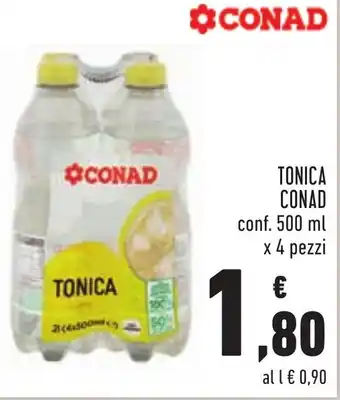 Conad Conad Tonica 500 ml x 4 pezzi offerta