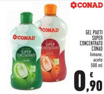 Conad Conad Gel Piatti Super Concentrato 500 ml offerta