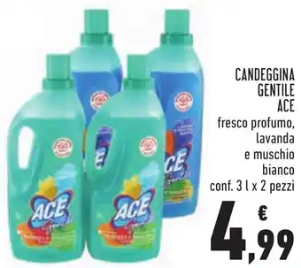 Conad Ace Gentile Candeggina 3 l x 2 pezzi offerta