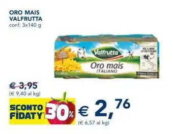Esselunga Valfrutta Oro Mais 3x140 g offerta