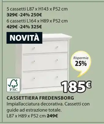 JYSK Cassettiera fredensborg offerta