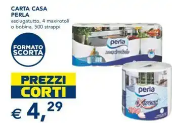 Esselunga Perla Carta Casa 4 maxirotoli offerta