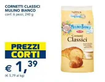 Esselunga Barilla Mulino Bianco Cornetti classici 6 pezzi 240 g offerta