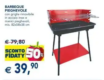 Esselunga Barbecue Pieghevole 82x58x38 cm offerta