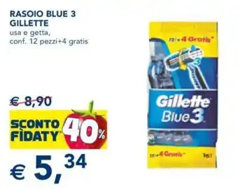 Esselunga Gillette Blue 3 rasoio 12 pezzi + 4 gratis offerta