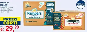 Esselunga Pampers Baby Dry Pannolini 120 o 172 pezzi / 114 a 138 offerta
