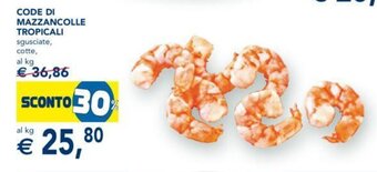 Esselunga Code di Mazzancolle Tropicali offerta