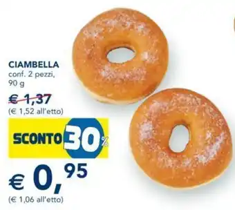Esselunga Ciambella 2 pezzi, 90 g offerta