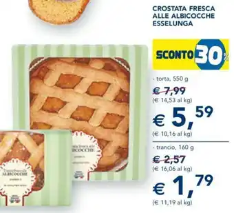 Esselunga Esselunga Crostata Fresca alle albicocche torta 550 g offerta