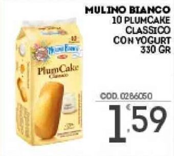 Eurocash Mulino Bianco 10 Plumcake Classico con Yogurt 330 gr offerta