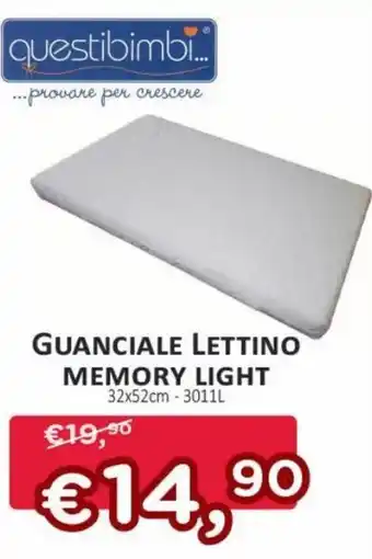 questibimbi Guanciale Lettino Memory Light