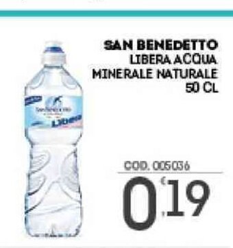 Eurocash San Benedetto Libera Acqua Minerale Naturale 50 cl offerta